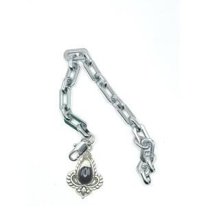 Natural White Buffalo Link Bracelet | Sterling Silver .925 | 6” | Retail $289